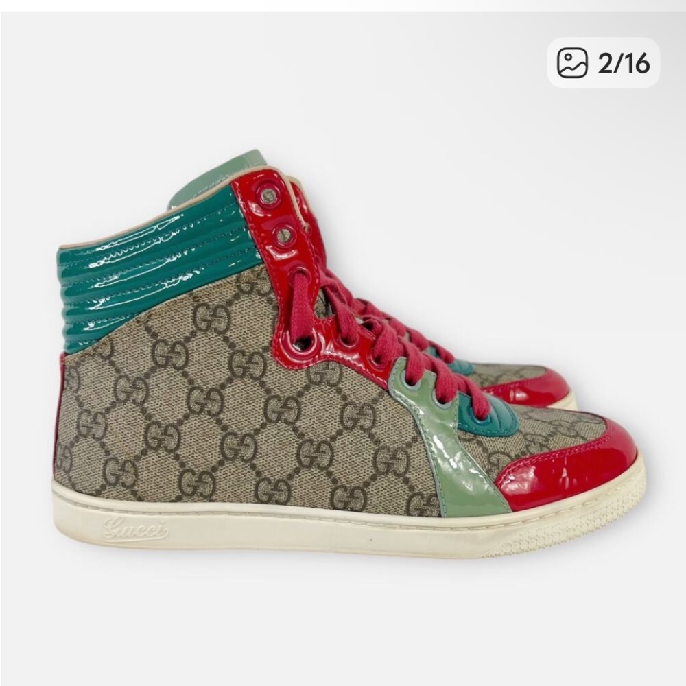 Gucci High-Tops with Red and Green Highlights - Picture 2 of 15